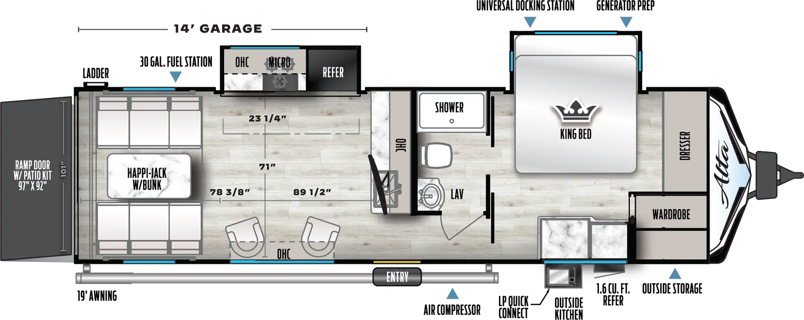 Alta 2870KTH Floorplan